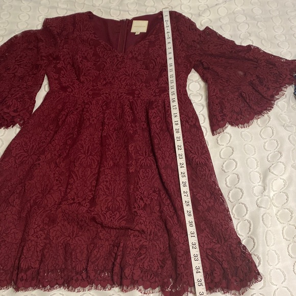 ModCloth Through the Bluebells Wine Lace Dress - Picture 6 of 8